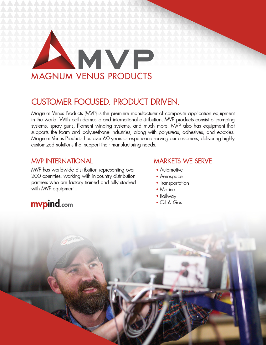 Front cover of a product catalog for MVP that was part of a massive product catalog project