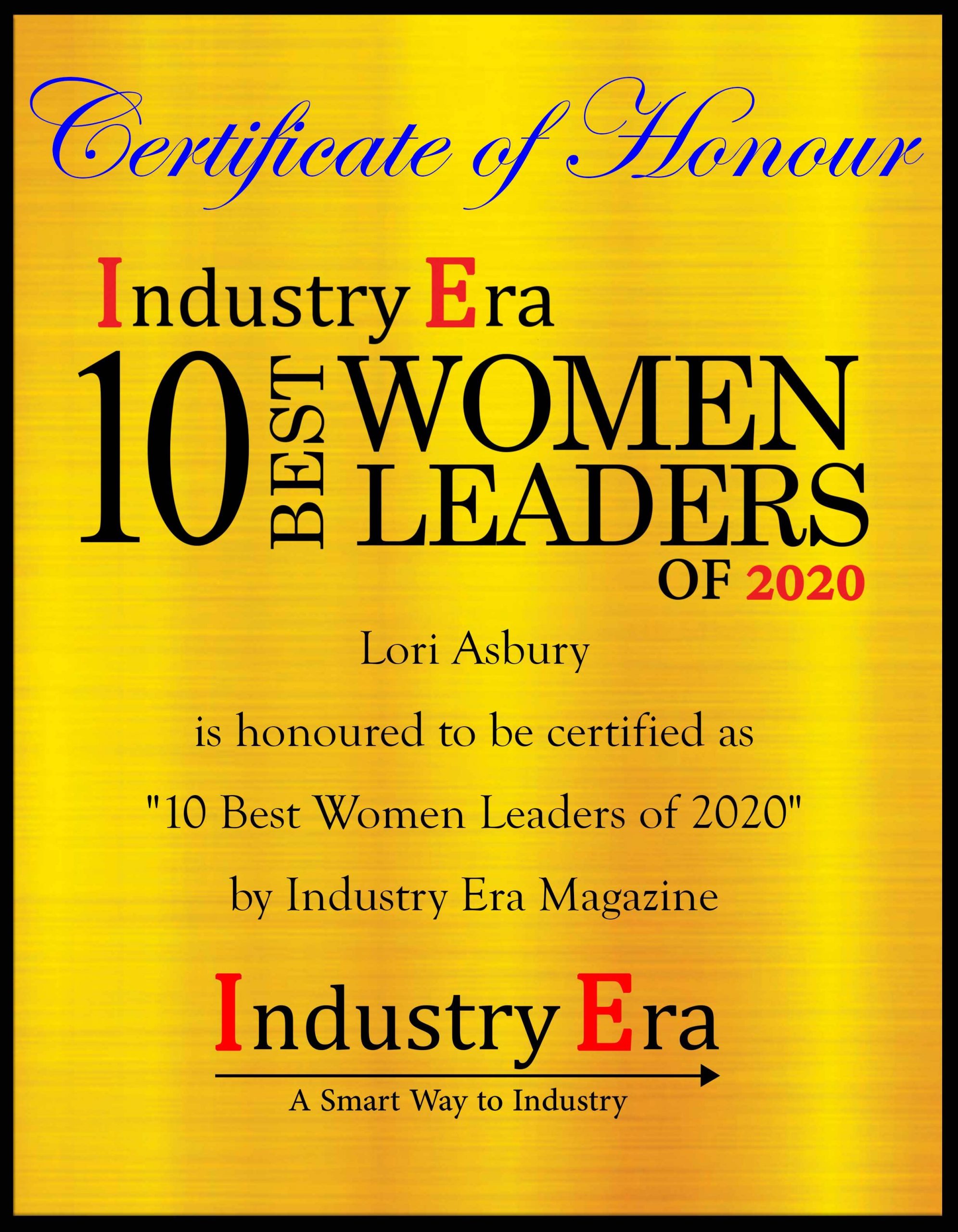 Certificate of honour from IndustryEra.
